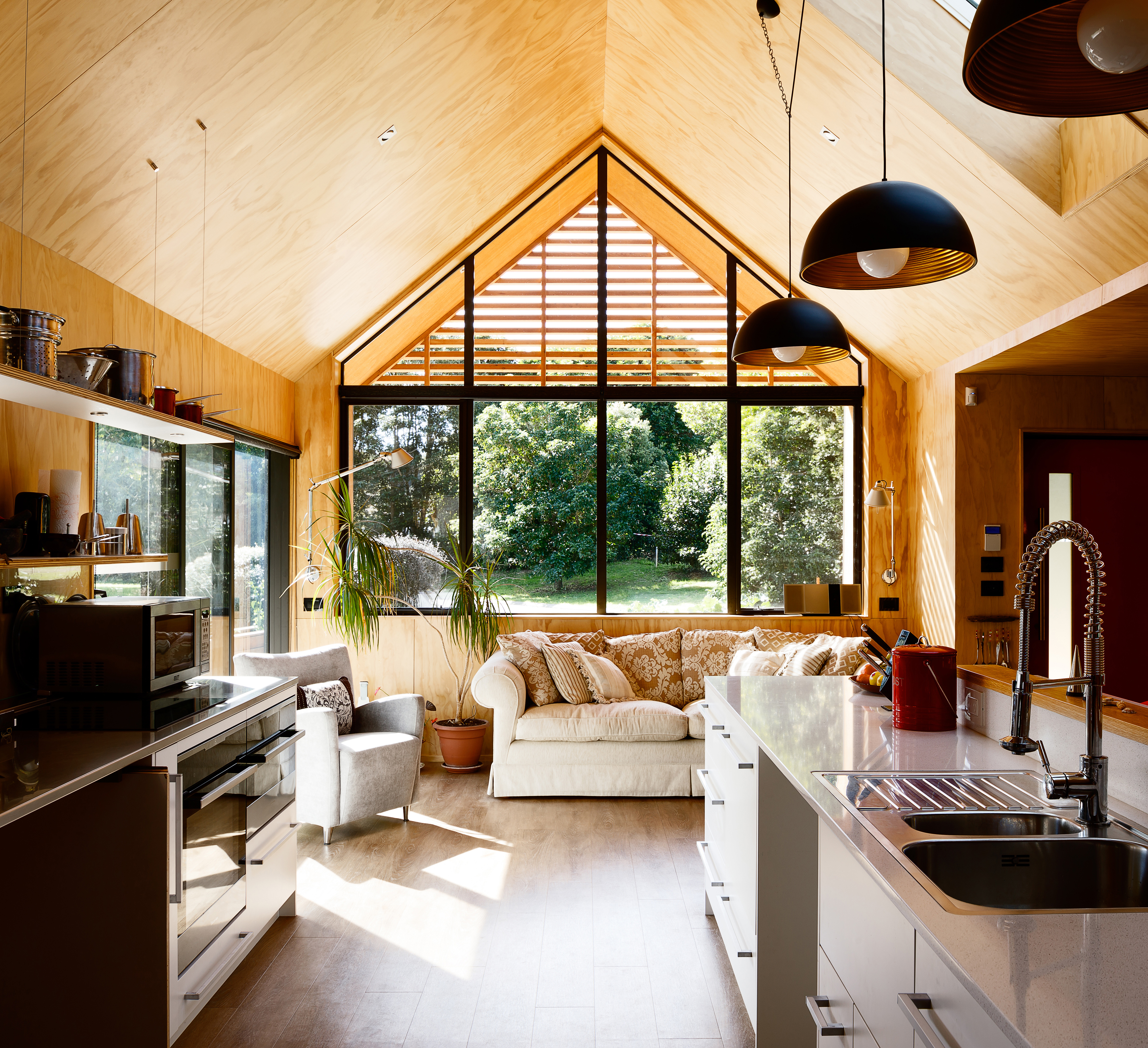 Waikanae House _ Kitchen wrapped in ply_04 of 10