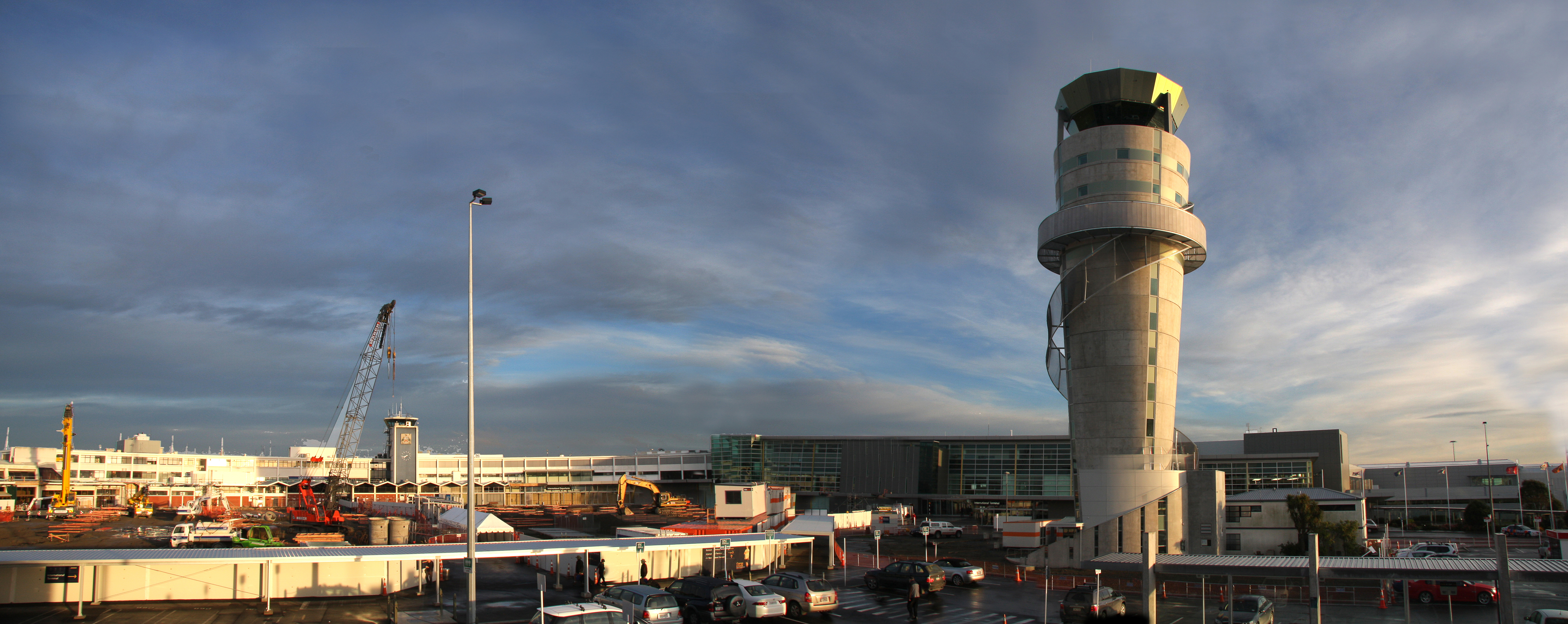 Chistchurch Control Tower in the landscape